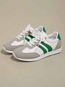 Damen Multifunktional Lässig Sneaker, wasserdicht rutschfest leicht zu reinigen Rundkopf Niedrig-Top bequeme vielseitige kleine weiße Schuhe, Farbblock, Sport Lässig Schuhe, Retro Schuhe, rot, grün, gelb, Größe 35-43 Große Größen