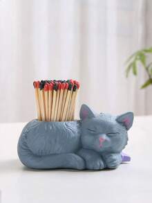 Moule en silicone pour pot de plante succulente chat mignon chaton, moule pour tasse de bougie chat endormi, pot de fleurs en plâtre ou béton, pour la décoration et les ornements de la maison - Multicolore - Voir 7