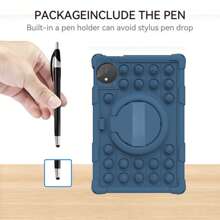 1 Custodia per tablet anti-caduta compatibile con M10 3rd 10.6" 2022/M10 FHD Plus/2a gen. 10.3" TB-X606/Honor Pad X8a/MatePad Se 11"/Redmi Pad SE 11", design a bolle pop-up a cartoni animati, antiurto con tracolla e penna (tablet non incluso)