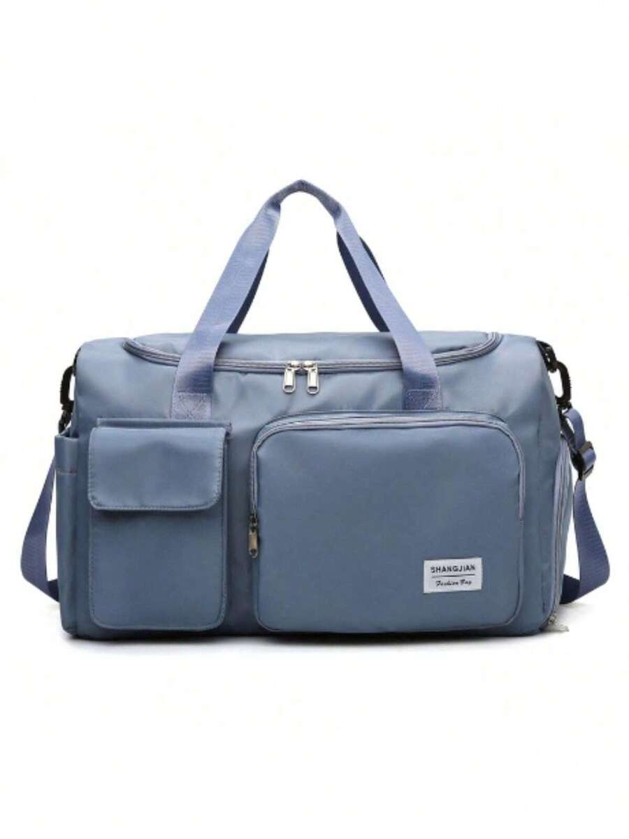 Sport Travel Bag With Waterproof Pocket Side Handle 30L Capacity YB601 - Azul - Ver 1