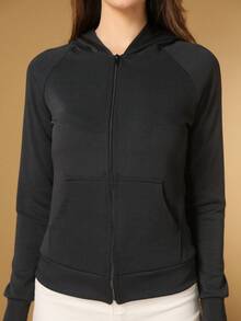 Neoprene Blouse With Zipper, Ideal For The Gym, Walking, Etc. - đen - Xem 6