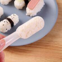 1-2pcs Hand-Held Sushi Mold, Japanese Rice Ball Onigiri Mold Maker Cooking Tool - White - View 2