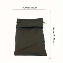 带字母和花朵图案的腕式钱包 - 安全拉链开合、超透气网眼、臂式手机袋、紧凑型迷你零钱包 - 非常适合积极的生活方式，是户外运动、跑步和健身活动爱好者的理想选择 - 黑色 - 查看 3