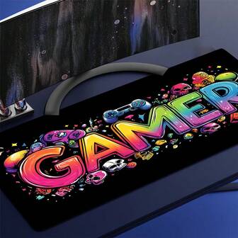 1pc Cool Gamepad Patterns HD Printed Pad For Desk, Gaming Controller Design Mousepad, Keyboard Game Mouse Mats, Office Computer PC Gamer Desk Mat. Gifts For Family Friends