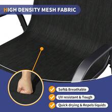 Outdoor Bistro Set, Garden Stackable Chairs And Table, 3 Piece Garden Furniture Sets For Balcony, Porch, Backyard, Gray - Black - View 8