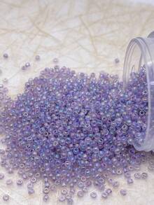 1300 颗，直径 2 毫米的微型彩色玻璃种子珠，适合手工 DIY，可用于制作手链、项链、戒指、可穿戴配饰