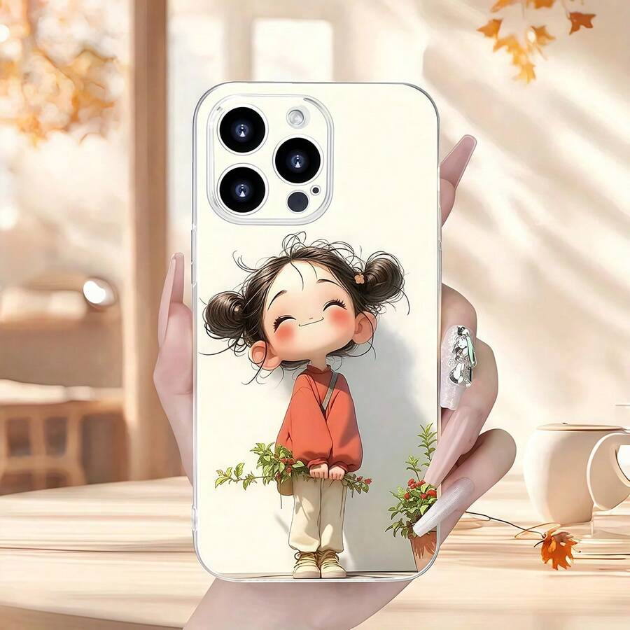 1 pieza Funda de teléfono transparente y ultra delgada a prueba de caídas con diseño de princesa linda, personalizada compatible con Apple 16 Pro Max, 15, 14 Plus, 13, 12, 11, adecuada para la serie, resistente al agua, a los golpes y a los arañazos - Multicolor - Ver 1