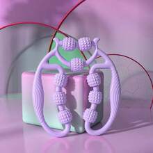 1 pièce Outil de massage et d'étirement des jambes à 9 roues, rouleau masseur à anneaux multicolores pour la relaxation musculaire, convient pour le yoga et après l'entraînement