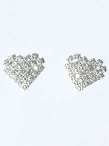 Pezoneras con forma de corazón brillante, accesorio de joyería íntima para el Body para mujeres en lencería para fiestas en la playa o discoteca