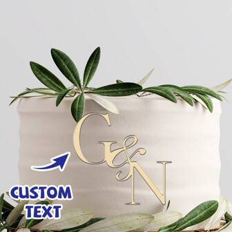 1 pezzo Ciondolo per torta nuziale personalizzato con iniziali | Fidanzamento | Personalizzato | Ciondolo per torta in acrilico personalizzato | Gemma per torta in acrilico | Anniversario | Decorazione per torta | Forniture per feste | Regalo di Natale personalizzato in acrilico, alla moda, antifungo, carino, colorato, personalizzato, unico, regalo ideale per amici, figli, figlie, studenti, lavoratori, per casa e ufficio