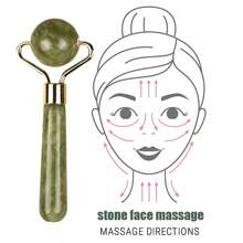 1pc Stone Made Beauty Roller Massager For Face, Body And Eyes, Skin Care Tool For Home And Spa
