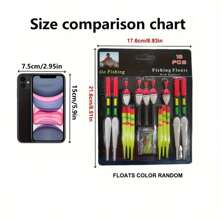1 conjunto de indicadores de isca de pesca: adequado para flutuadores deslizantes para robalo, truta, salmão, etc. - perfeito para pesca em água salgada e doce, sem bateria