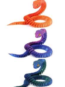 3D Printed Art Creative Snake And Surprise Egg Set With Joints - Colorful Home Office Decor, Perfect For Easter, Halloween And Thanksgiving Gifts | Eye Colors Come In A Variety Of Colors Birthday Graduation