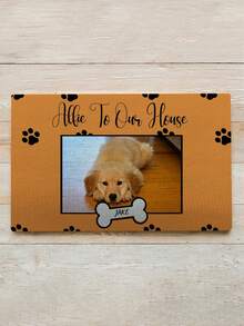 Personalized Dog Photo Floor Mats Custom Name Pet Welcome Mat Soft Non-Slip Quick-Drying Waterproof Washable Cute Bone Label Design Paw Print Rugs Suitable For Bathroom Entrance Bedroom Home Decoration Spring And Fall Decor Dog Lover Gift New Customizable Pet Memorial Indoor Rugs Fun And Stylish Mats For Mom And Dad Unique Pet Decoration Housewarming Puppy Arrival Back To School - Multicolor - View 6
