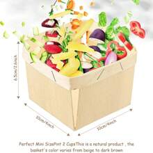 2pcs/5pcs, Wooden Gift Basket, Wooden Basket Square Wooden Gift Box, Wooden Berry Basket For Picking Fruits Or Arts, Crafts And Decorations, Christmas Wedding Birthday Party Picking Fruit Gift Box, Packaging Box, Candy Box, Chocolate Packaging Boxes, Party Favors, Birthday Decorations, Wedding Decorations, Party Supplies,School Supplies