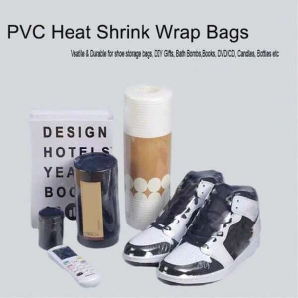 50pcs Odorless PVC Heat Shrink Wrap Bags,Gift Box Packing Bag PVC Shrink Film Bags Clear, Versatile & Durable For DIY Packagaing Gift Basket,Shoes Storage Bag,Bath Bombs, Soaps , DVD,Candles- Easy-To-Use Transparent Sealing Film,Homemade DIY Projects