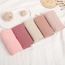 3/5 Pakken Baby Muslin Washandjes Voor Unisex Washandjesset Voor Baby Gezicht Lichaam Comfortabel En Zacht Voor Pasgeboren Baby's Kinderen Meisjes En Jongens
