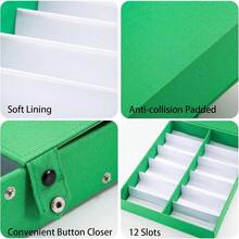 Local Shipping-Sunglasses Organizer Storage Eyeglasses Holder Multiple Glasses Case Box Eyewear Case With Lid - Green - View 5