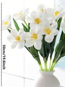 Tulipa Artificial Decoração para Casa Arranjo Floral Buquê de Casamento Flor Falsa Hastes em Vaso Decoração de Festa Centro de Mesa, Dia dos Namorados, Presente Formatura