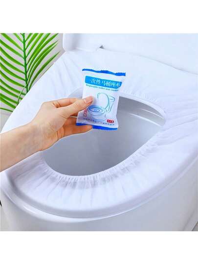 50pcs Disposable Toilet Seat Covers, Individually Packaged Toilet Seat Cushions,Portable Travel Business Toilet Mat, Travel Accessories For Public Restrooms, Airplane, Camping,Portable Disposable Toilet Seat Pad For Household,High-Quality Elastic Belt Toilet Seat Covers, Portable Waterproof And Anti Fouling Toilet Seat Cushions, Anti Slip Travel Home Toilet Bowl Training Toilet Seat Covers, Youth Gifts - Non-Woven Fabric