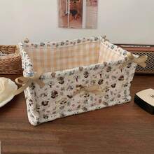 A Cute 3D Bow Storage Basket, Desk Miscellaneous Storage Basket, Waterproof Cosmetic Storage Basket, A Variety Of Brush And Skincare Storage And Organization, Desk Decoration, Cosmetic Organizer,For Back To School - Multicolor - View 20