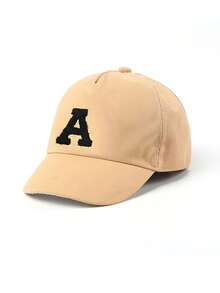 1顶婴儿/幼儿A-Z字母金色镶边软棒球帽，时尚百搭，适合1-3岁男孩女孩日常佩戴。 - 彩色 - 查看 11