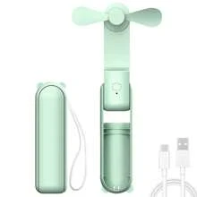 Tragbarer Miniventilatior, USB aufladbar, 3-stufig einstellbar, faltbarer Handventilator, geeignet für Frauen, Reise, Outdoor Benutzung im Sommer, Strand, Reise