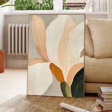 1 幅无框波西米亚风花卉墙面艺术复古海报帆布印刷当代艺术中世纪抽象植物花卉美学装饰乡村画适用于宿舍、公寓、客厅、卧室、现代家居装饰