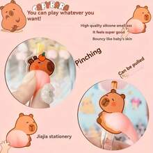1pc Random Cute Panda Butt Squeeze Stress Relief Signing Pen, Adorable Highly Attractive Student Press-Type Ballpoint Pen Back To School