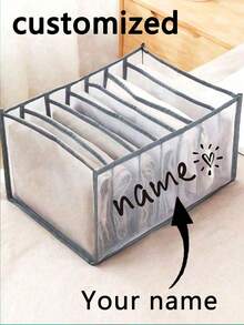 1pc Large Wardrobe Clothing Divider Storage 7 Cabinet Storage Box Washable Drawer Wardrobe Storage Box Underwear Folding Storage Bag - Multicolor - View 2