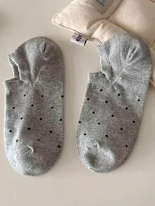 1/3/6 Pairs Women Dot Print Ankle Socks, Ladies Thin Low Cut Boat Socks, No Show Socks Non-Slip For All Seasons, Choose Quantity And Colors - Multicolor - View 19