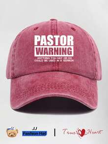 1 件男士时尚“PASTOR”主题复古棒球帽，休闲可调节户外卡车司机太阳帽，日常通勤棒球帽，户外运动日常穿着，派对度假，情人节送给父母和情侣的完美礼物