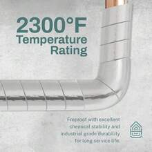 Rollo de envoltura aislante de fibra cerámica para tubería de agua exterior Home Intuition de 3"*25'- Cinta aislante para tubería resistente hasta 2300°F para envolver tuberías calentadas en el exterior - 1 - Ver 3