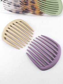 1/6 件豹纹优雅 ABS 塑料发夹适合日常佩戴发梳，侧梳，学校用品