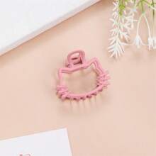 Sanrio (Authorized) Sanrio KT Cat Pink Alloy Hair Clip - Cute Cartoon Hollow Design, Sweet And Cute Girl Hair Claw, Perfect Birthday Gift, Cat Enthusiast Gift, Suitable For Christmas Gift