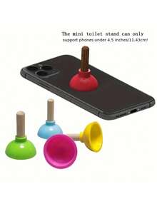 Silicone Toilet Suction Cup Phone Holder, Mini Novelty Party Accessory, Feather Free, No Need For Power, Home And Kitchen Decoration, Party Decoration | Fun Design | Durable Plastic | Phone Holder - Multicolor - View 5