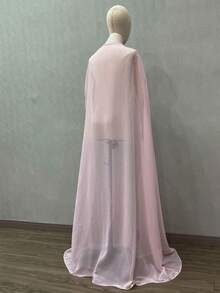 1pc Bridal Long Chiffon Cape Cloak, Anime Cosplay Shawl, 150cm - Multicolor - View 7