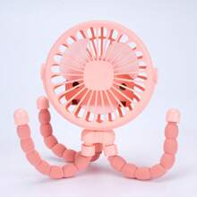 EIGIIS 1 Stück USB aufladbarer Oktopus Ventilator mit flexiblem Stativ, tragbarer, handgehaltener elektrischer Ventilator in Blau, Pink und Schwarz, abnehmbarer 3-stufiger Akku-Ventilator, bessere Kühlung für Auto-Sitz-Reise, perfektes Geschenk für Freunde