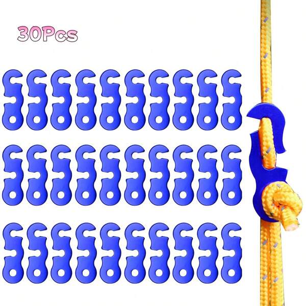 Tents,Tent Accessories,30Pcs Guyline Tensioner Aluminum Alloy Guy Line Cord Adjusters Tent Rope Tensioners Paracord Tensioner For Outdoor Tent Camping Hiking Accessories,Rope Tensioner Aluminum Alloy Camping Tent Guyline Cord Adjuster Camping Of Gear For Camping, Hiking, Backpacking Ultralight Tent Stakes Guy Lines