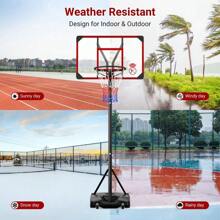 Portable Basketball Hoop 4.76-10ft Height Adjustable For Adults Gift For