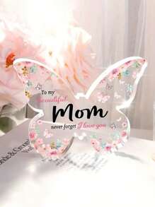 1pc Acrylic Decorative Plaque, Unique Birthday Gift For Mom, Grandma, Graduation Gift For Daughter, Acrylic Puzzles, Wedding Anniversary Card, Desk Decor