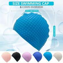 1 Silicone Swim Cap, High Elasticity, Thick Design Suitable For Long And Short Hair, Keeps Hair Dry, Easy To Remove, Ideal For Outdoor Water Sports, Durable Swimming Accessories - Suitable For Valentine's Day, Mother's Day, Carnival, Beach Essentials, Beach Accessories, Pool Float
