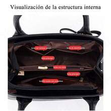 Bolsa De Mano De Gran Capacidad Para Mujer - Negro - Ver 6