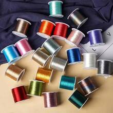 1pc 6 Strands, Golden And Silvery Silk Thread Strand Symphony Handmade Rope, Bracelet Necklace Braided Rope, Winding Thread, Ring Thread, DIY Jewelry Material