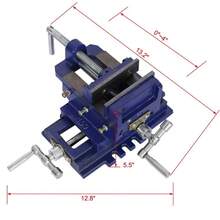 Tornillo de banco de prensa de taladro cruzado de 4 pulgadas, tornillo de banco de prensa de taladro de metal de 2 vías XY para trabajo en madera - como en la foto - Ver 4