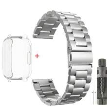 Hülle + Edelstahl Metalarmband kompatibel mit Redmi Watch 5 Active Band, TPU weiche Hülle Bildschirmschutz kompatibel mit Redmi Watch 5 Lite Metallarmband