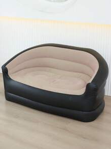 1 Stück aufblasbares Halbkreis-Sofa, aufblasbarer Campingstuhl, aufblasbares lässiges Sofa, aufblasbarer Stuhl, faltbarer tragbarer aufblasbarer Liegestuhl für Wohnzimmer, Schlafzimmer, Leseraum, geeignet für Schlafzimmer, Balkon, Outdoor-Camping, leicht zu verstauen und zu transportieren, Lässig-Unterhaltung, Studentenwohnheim, Rückenlehne