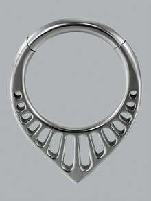 1PC Punk Water Drop Shaped Hollow Cross Nose Vách ngăn đặc biệt dễ thương & quyến rũ bằng thép không gỉ Segement Ear Helix Tragus Lobe Bông tai cho Unisex làm quà tặng - Nhiều màu - Xem 16