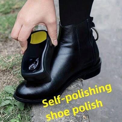 1pc Premium Glossy Wave Shoe Shine Sponge, Multi-Function High Density Care Polish For Shoes, Bags And Jackets - Suitable For Living Room And Bedroom
