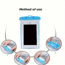 1 pezzo Custodia impermeabile trasparente per cellulare per uomo e donna - touchscreen per nuotare, borsa impermeabile per cellulari fino a 6 pollici per il mare, ideale per surf, nuoto, immersioni e kayak all'aperto!